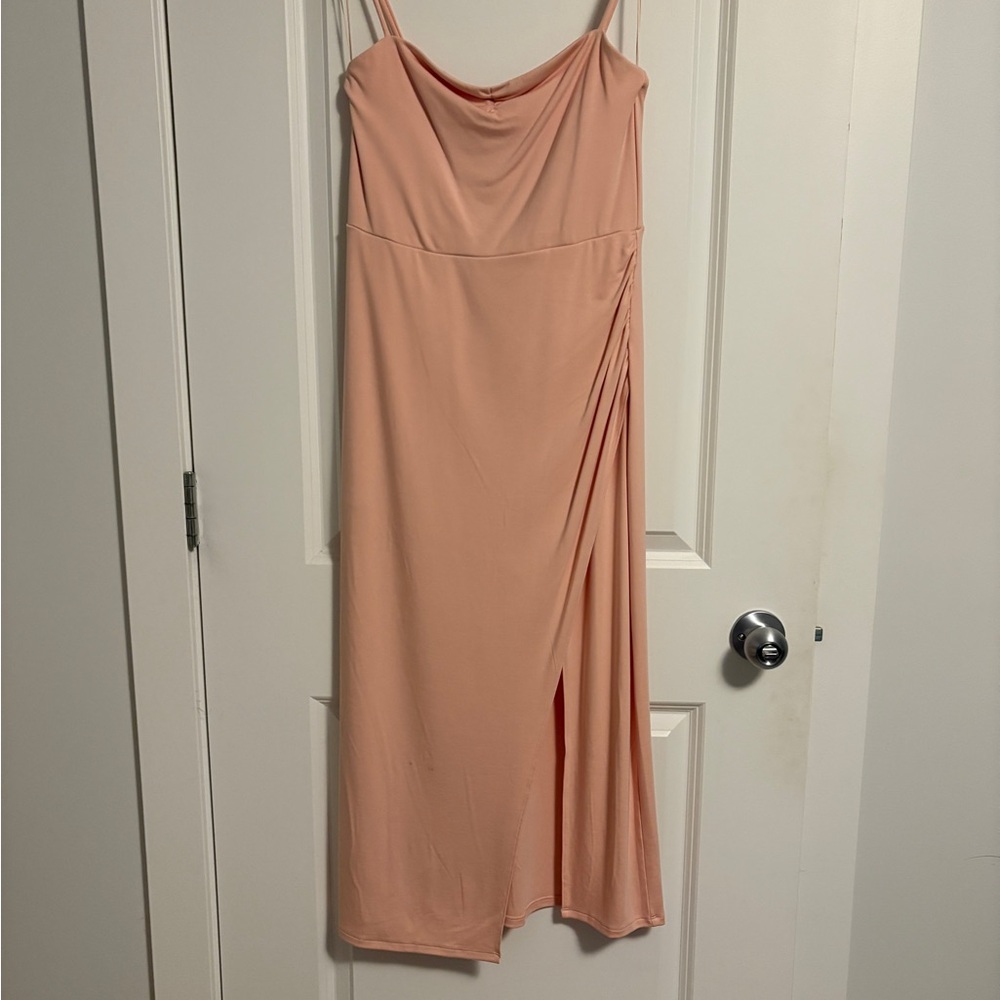 Elegant Peach Slip Dress